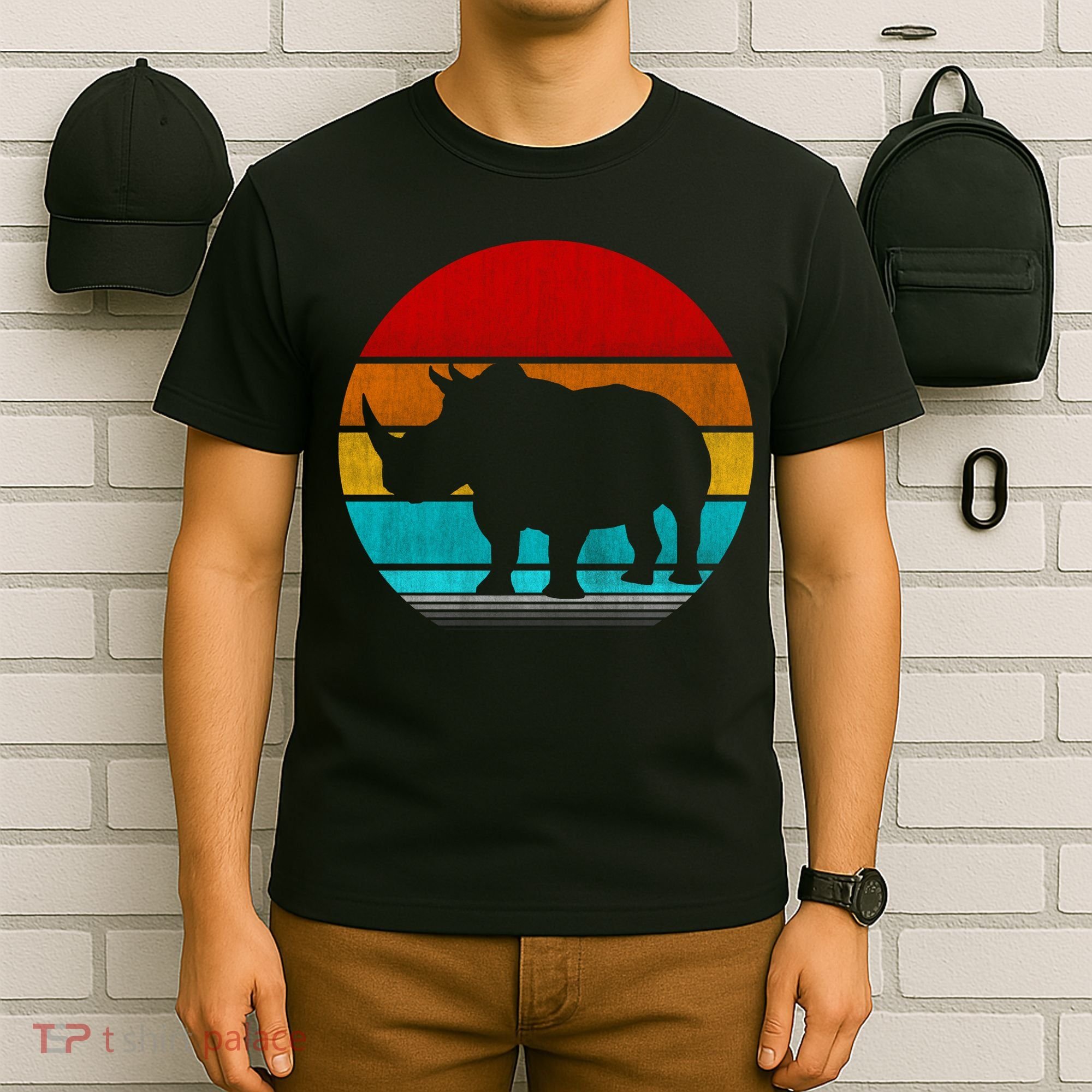 Retro Vintage Rhino T-Shirt