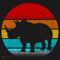 Retro Vintage Rhino T-Shirt thumb 7