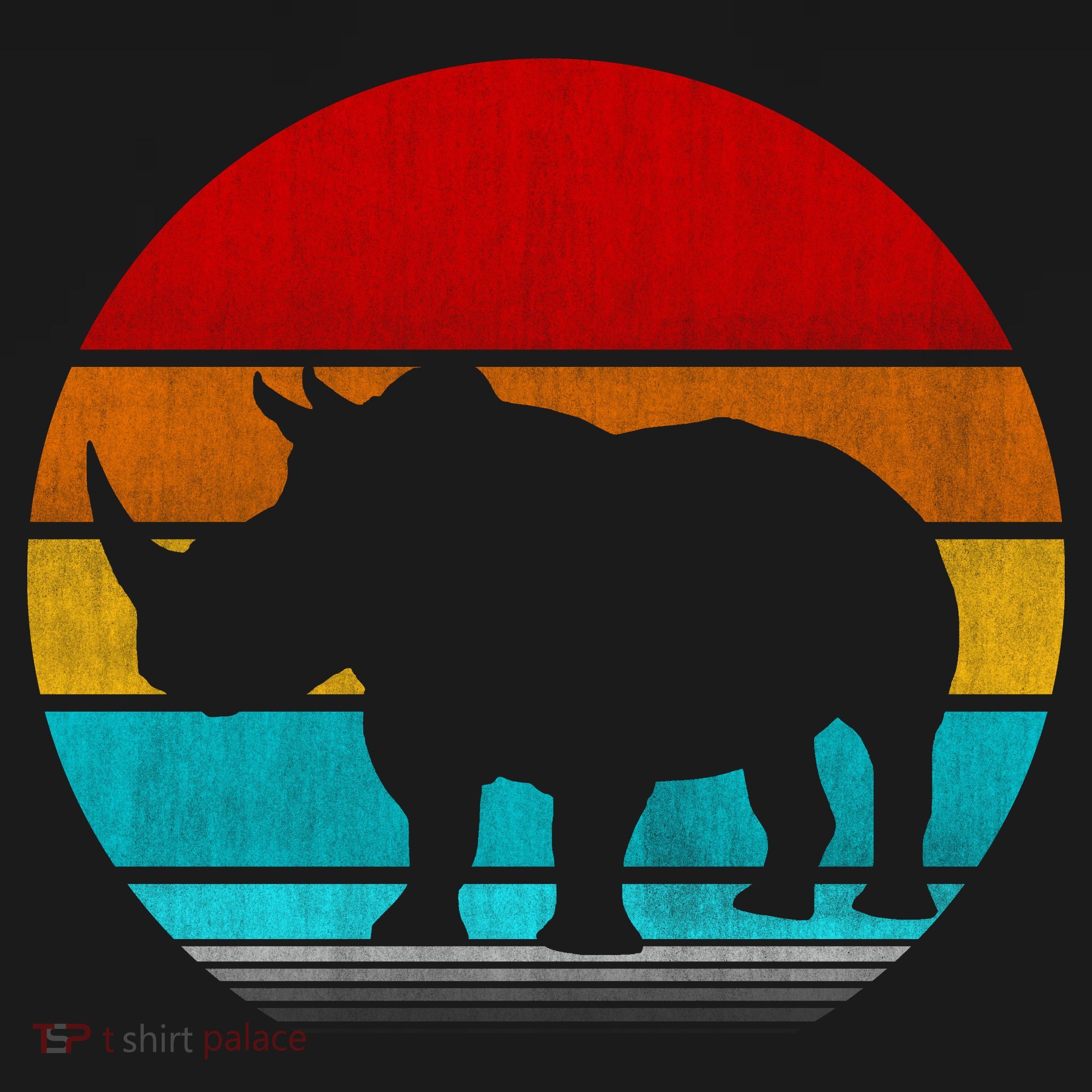 Retro Vintage Rhino T-Shirt