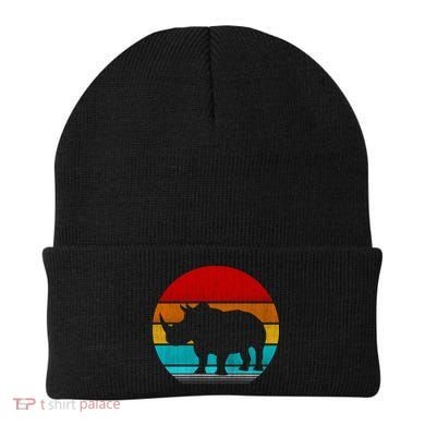 Retro Vintage Rhino Beanie