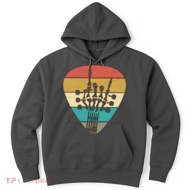 Retro Vintage Rock On Guitar Skeleton Hoodie