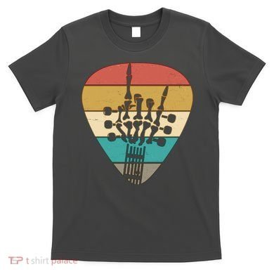 Retro Vintage Rock On Guitar Skeleton T-Shirt