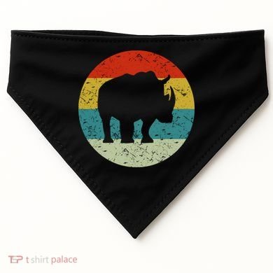Retro Vintage Rhino USA-Made Doggie Bandana