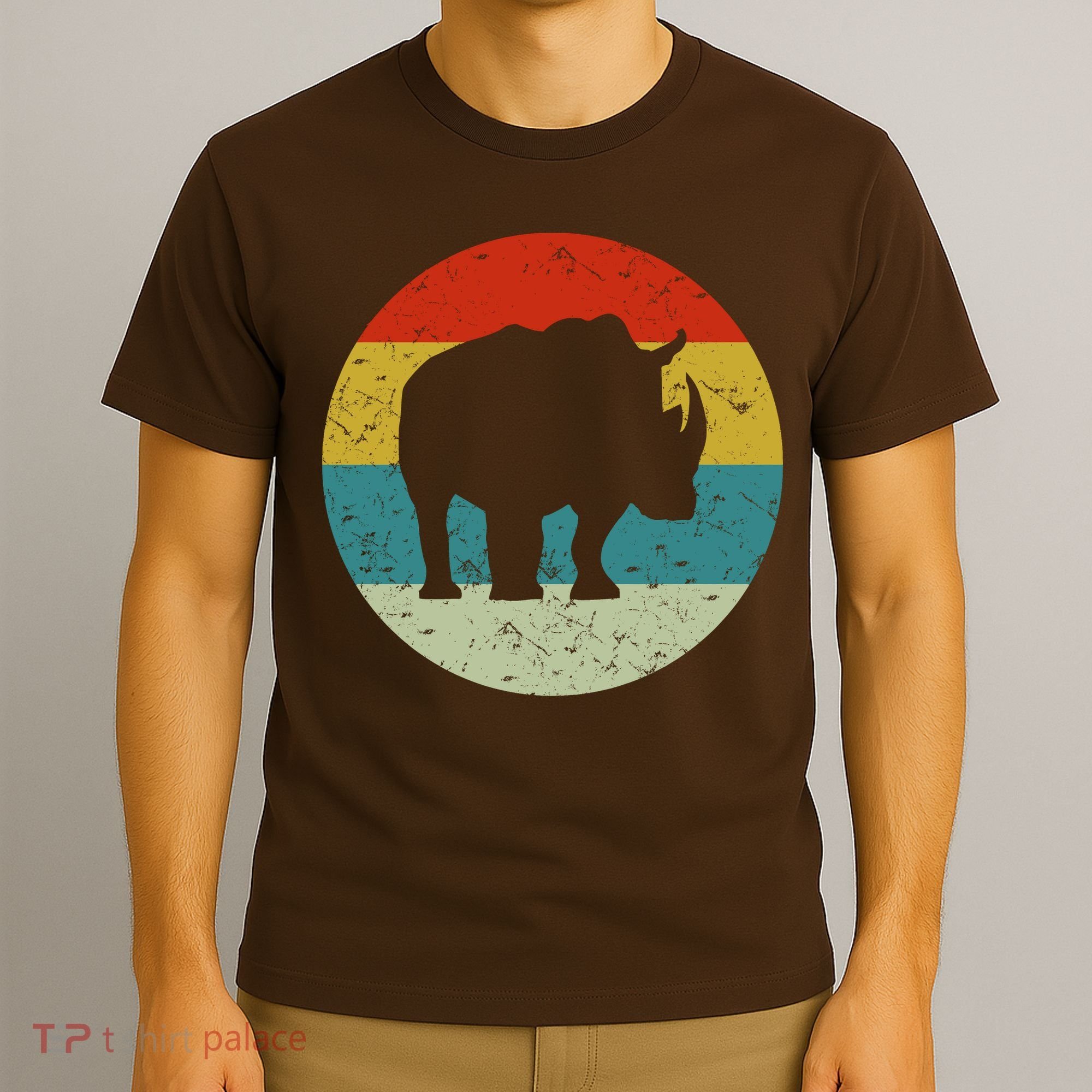 Retro Vintage Rhino T-Shirt