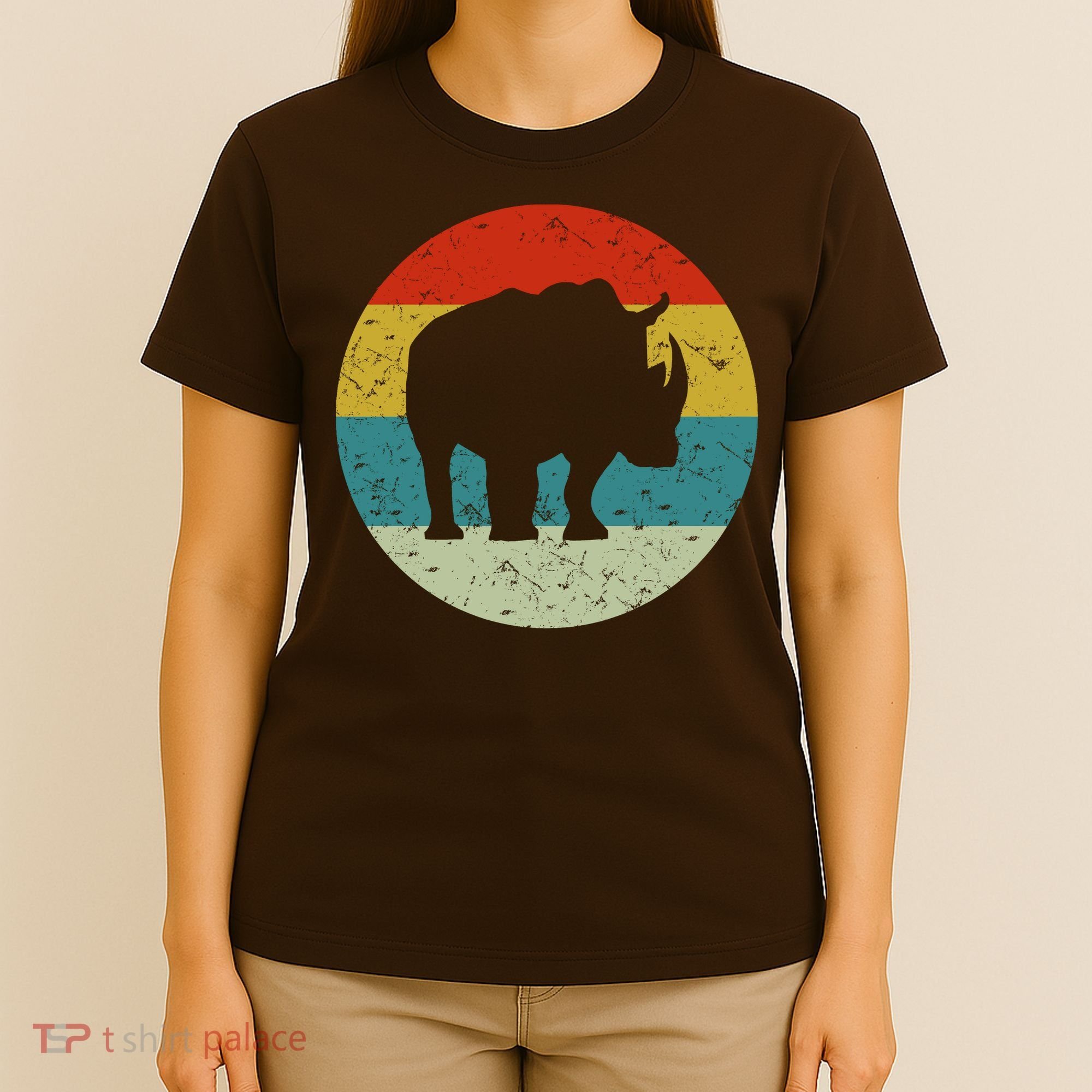 Retro Vintage Rhino T-Shirt