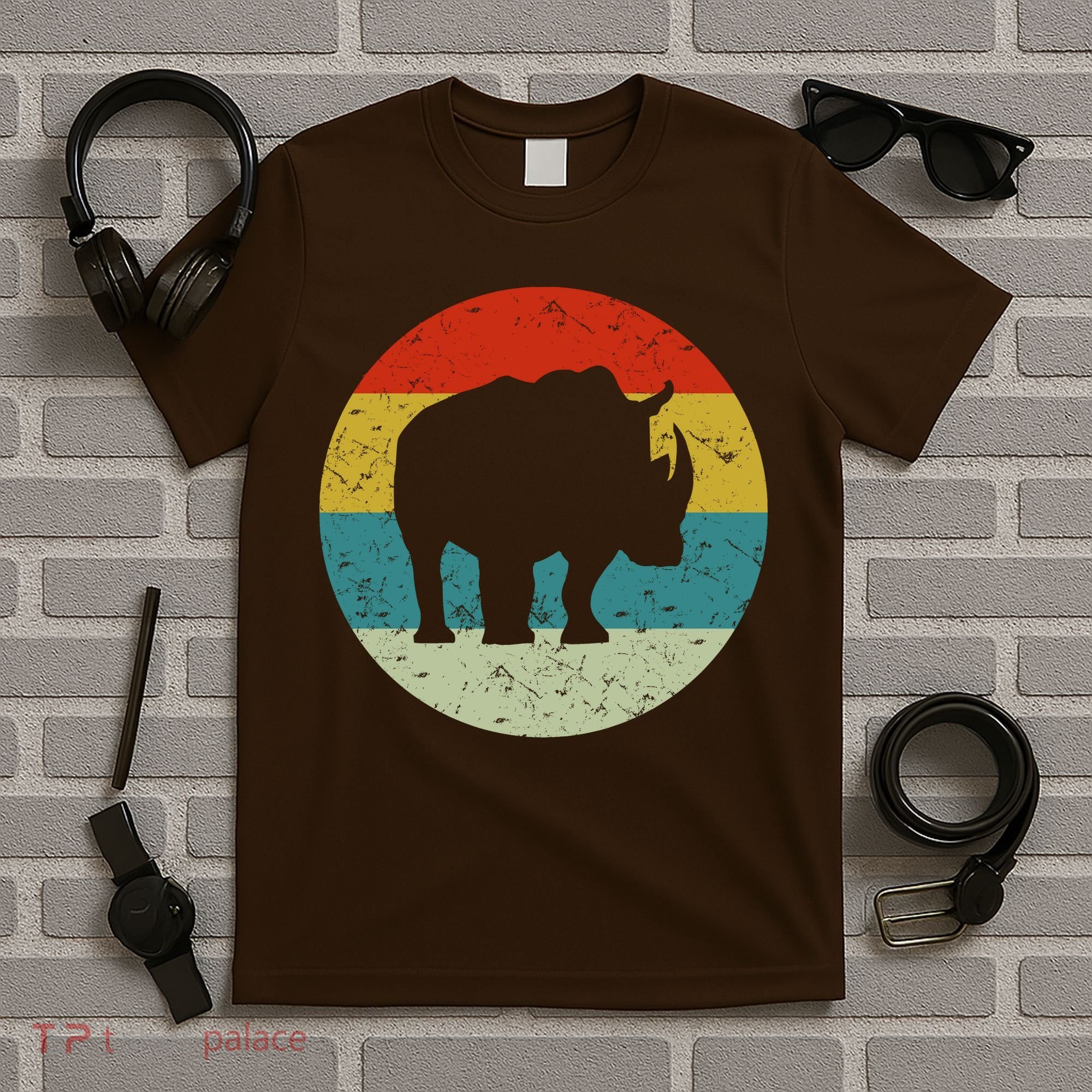 Retro Vintage Rhino T-Shirt