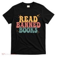 Retro Vintage Read Banned Books Reading Lover T-Shirt thumb 0