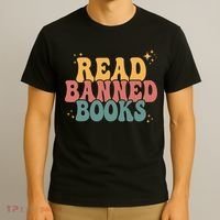 Retro Vintage Read Banned Books Reading Lover T-Shirt thumb 3
