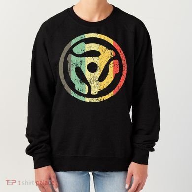 Retro Vinyl Record 45 Rpm Spindle Adapter Women's Sweatshirt
