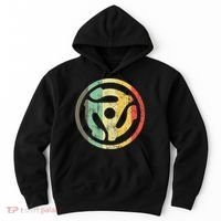 Retro Vinyl Record 45 Rpm Spindle Adapter Hoodie thumb 0