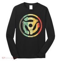 Retro Vinyl Record 45 Rpm Spindle Adapter Long Sleeve Shirt thumb 0