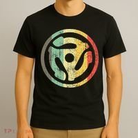 Retro Vinyl Record 45 Rpm Spindle Adapter T-Shirt thumb 3