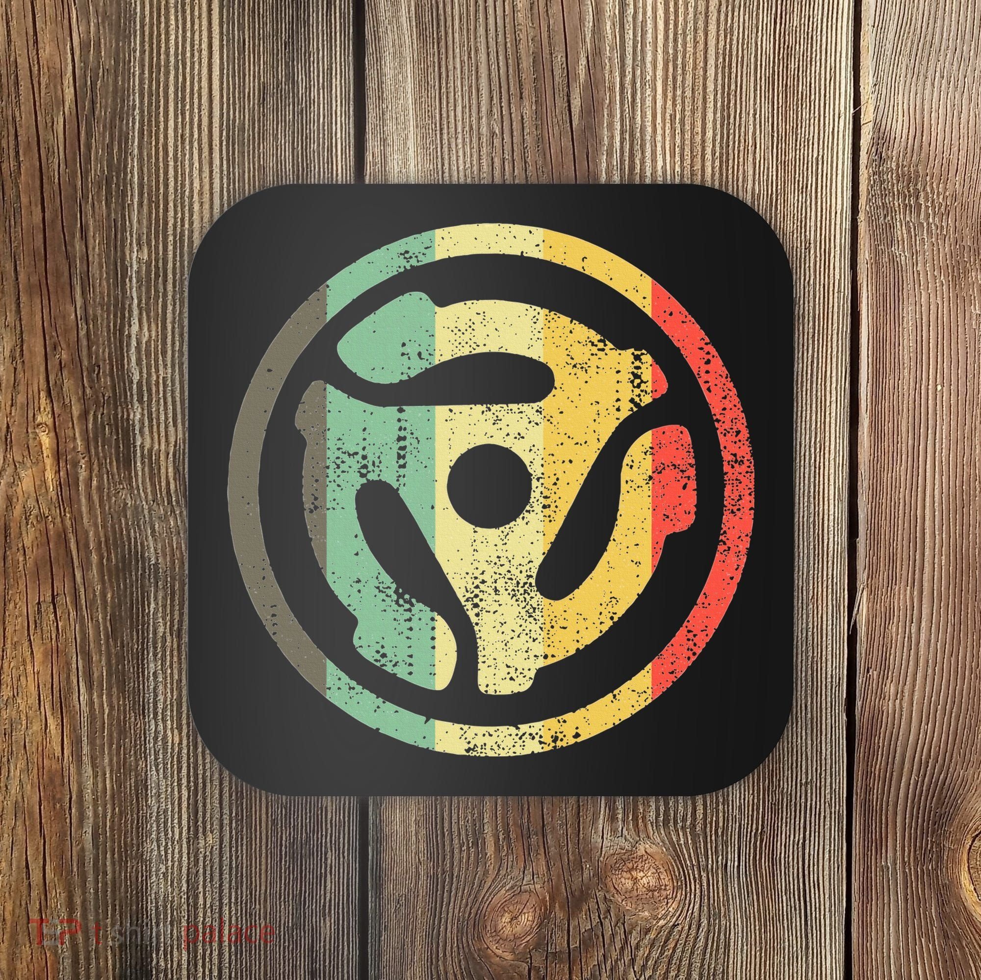 Retro Vinyl Record 45 Rpm Spindle Adapter Coaster