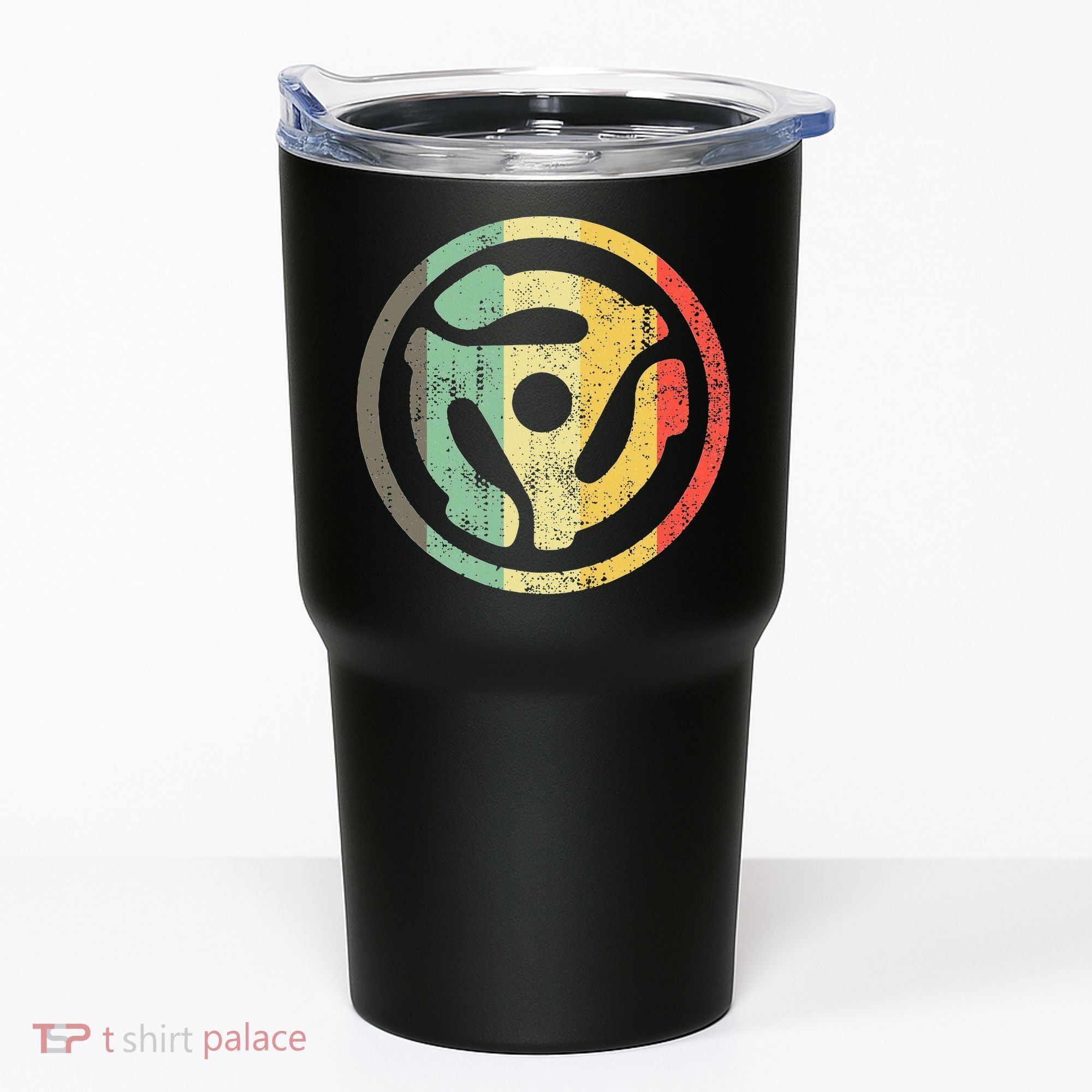 Retro Vinyl Record 45 Rpm Spindle Adapter Tumbler