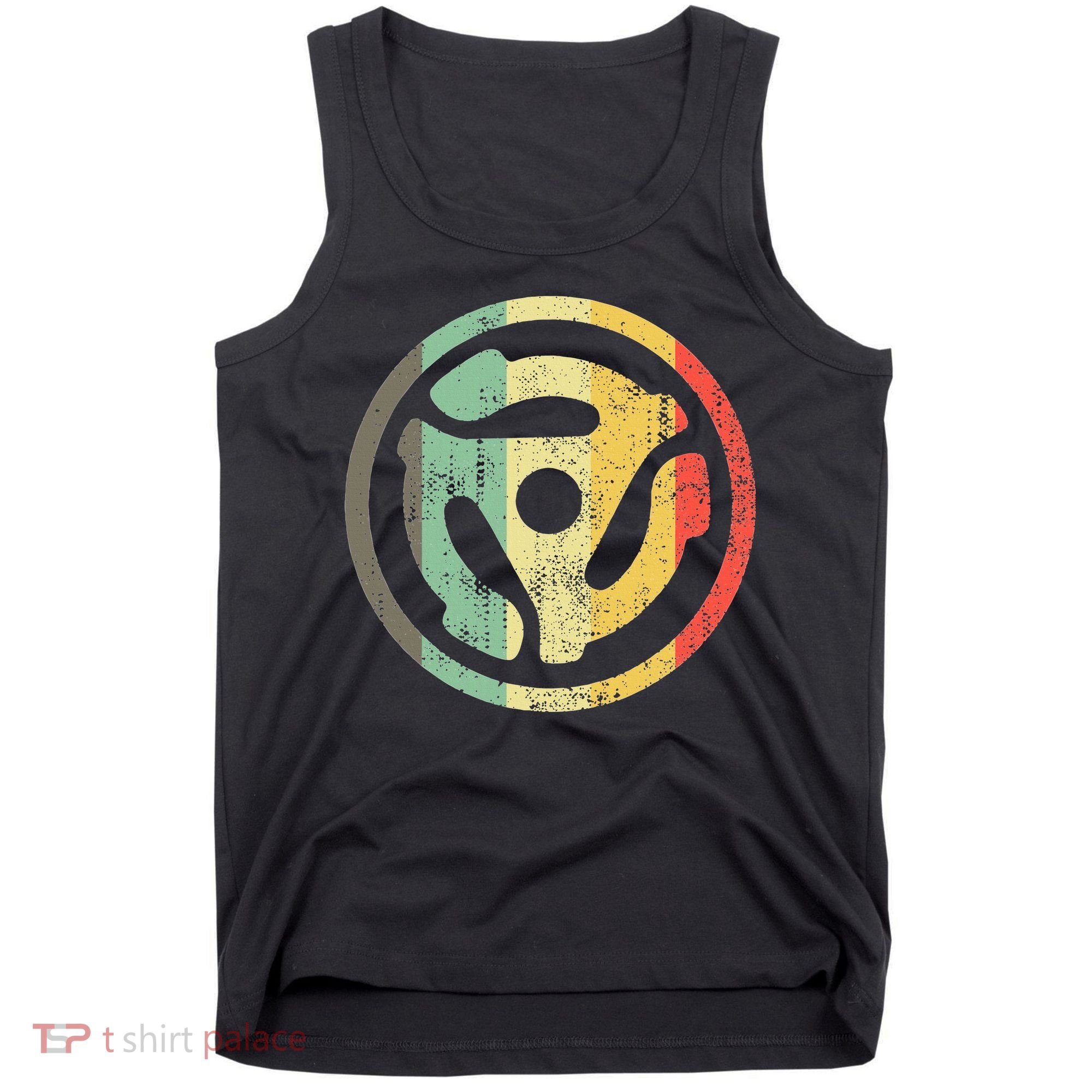 Retro Vinyl Record 45 Rpm Spindle Adapter Tank Top