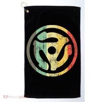 Retro Vinyl Record 45 Rpm Spindle Adapter Golf Towel thumb 0