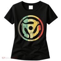 Retro Vinyl Record 45 Rpm Spindle Adapter Women's T-Shirt thumb 0