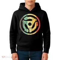 Retro Vinyl Record 45 Rpm Spindle Adapter Kids Hoodie thumb 4