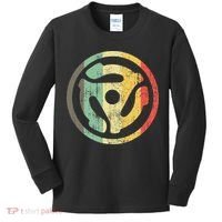 Retro Vinyl Record 45 Rpm Spindle Adapter Kids Long Sleeve Shirt thumb 0