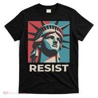 Retro Vintage Resist Statue Of Liberty T-Shirt thumb 0