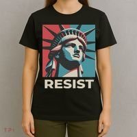 Retro Vintage Resist Statue Of Liberty T-Shirt thumb 4