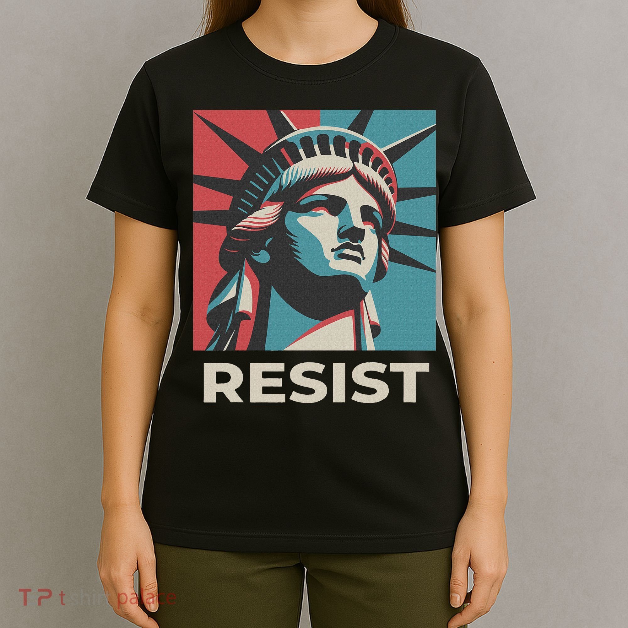Retro Vintage Resist Statue Of Liberty T-Shirt