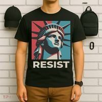 Retro Vintage Resist Statue Of Liberty T-Shirt thumb 6