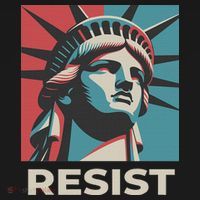 Retro Vintage Resist Statue Of Liberty T-Shirt thumb 7