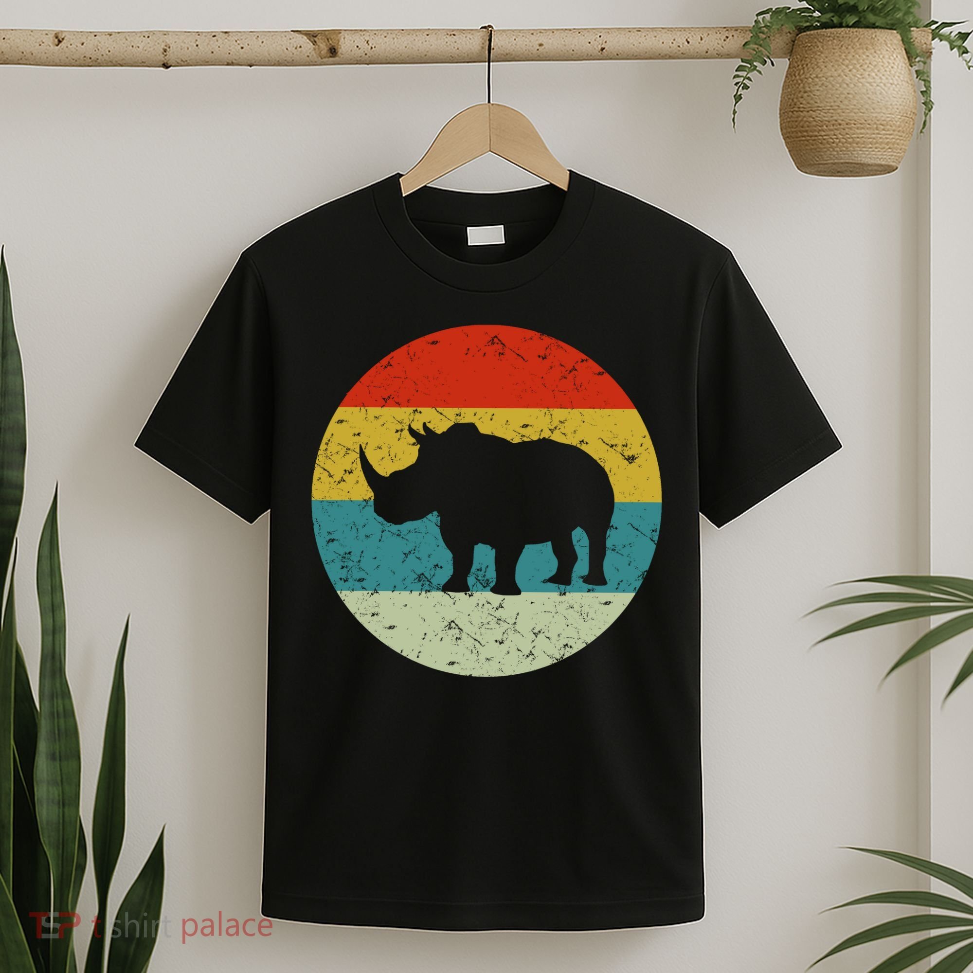 Retro Vintage Rhino T-Shirt