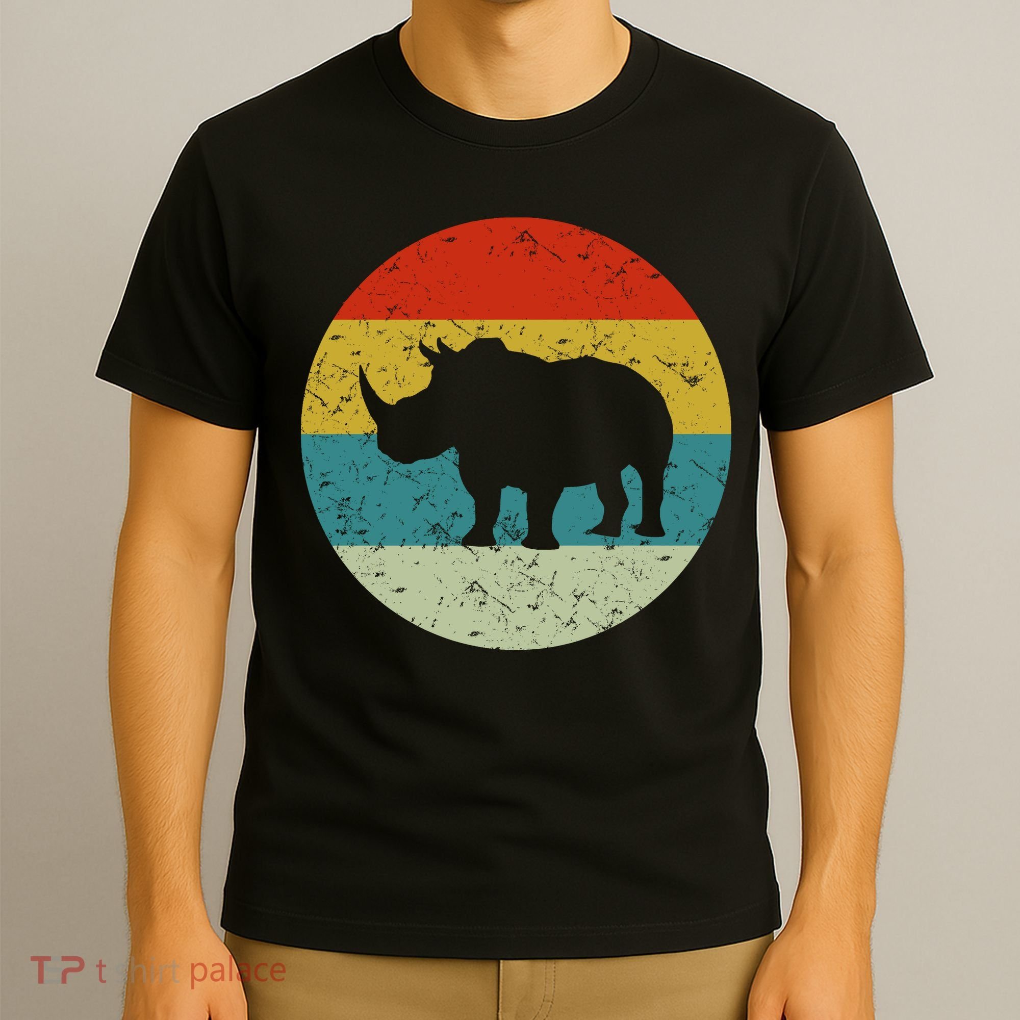 Retro Vintage Rhino T-Shirt