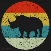 Retro Vintage Rhino T-Shirt thumb 7