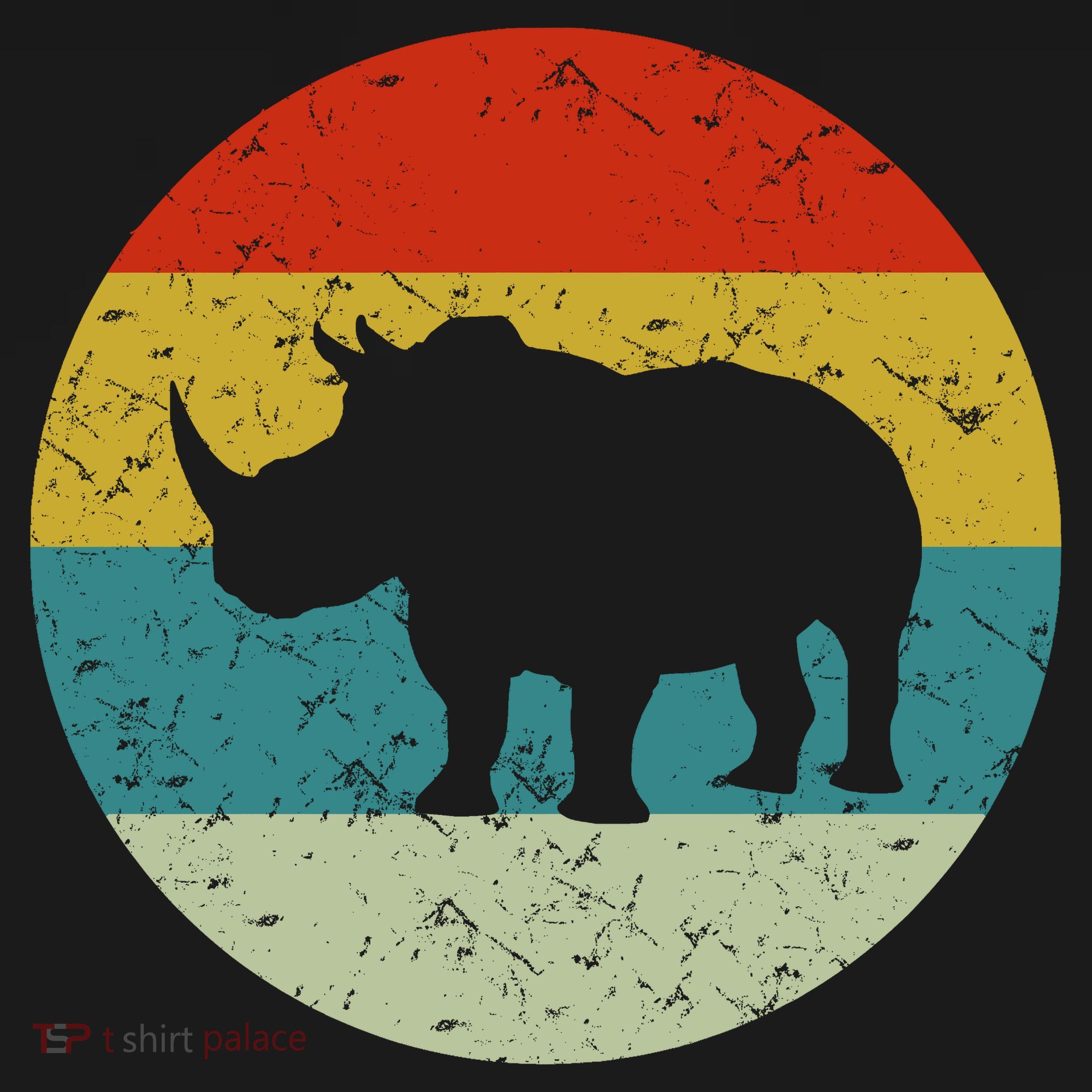 Retro Vintage Rhino T-Shirt