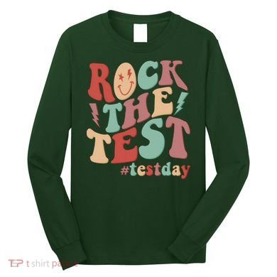 Retro Vintage Rock The Test #Testday Long Sleeve Shirt