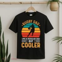 Retro Vintage Rugby Dad Like A Regular Dad But Cooler Fathers Day T-Shirt thumb 2