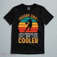 Retro Vintage Rugby Dad Like A Regular Dad But Cooler Fathers Day T-Shirt thumb 5