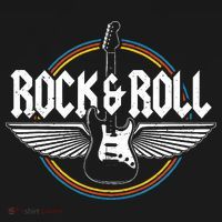 Retro Vintage Rock & Roll Guitar Wings Music Concert Band T-Shirt thumb 7