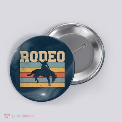 Rodeo Vintage Retro Button