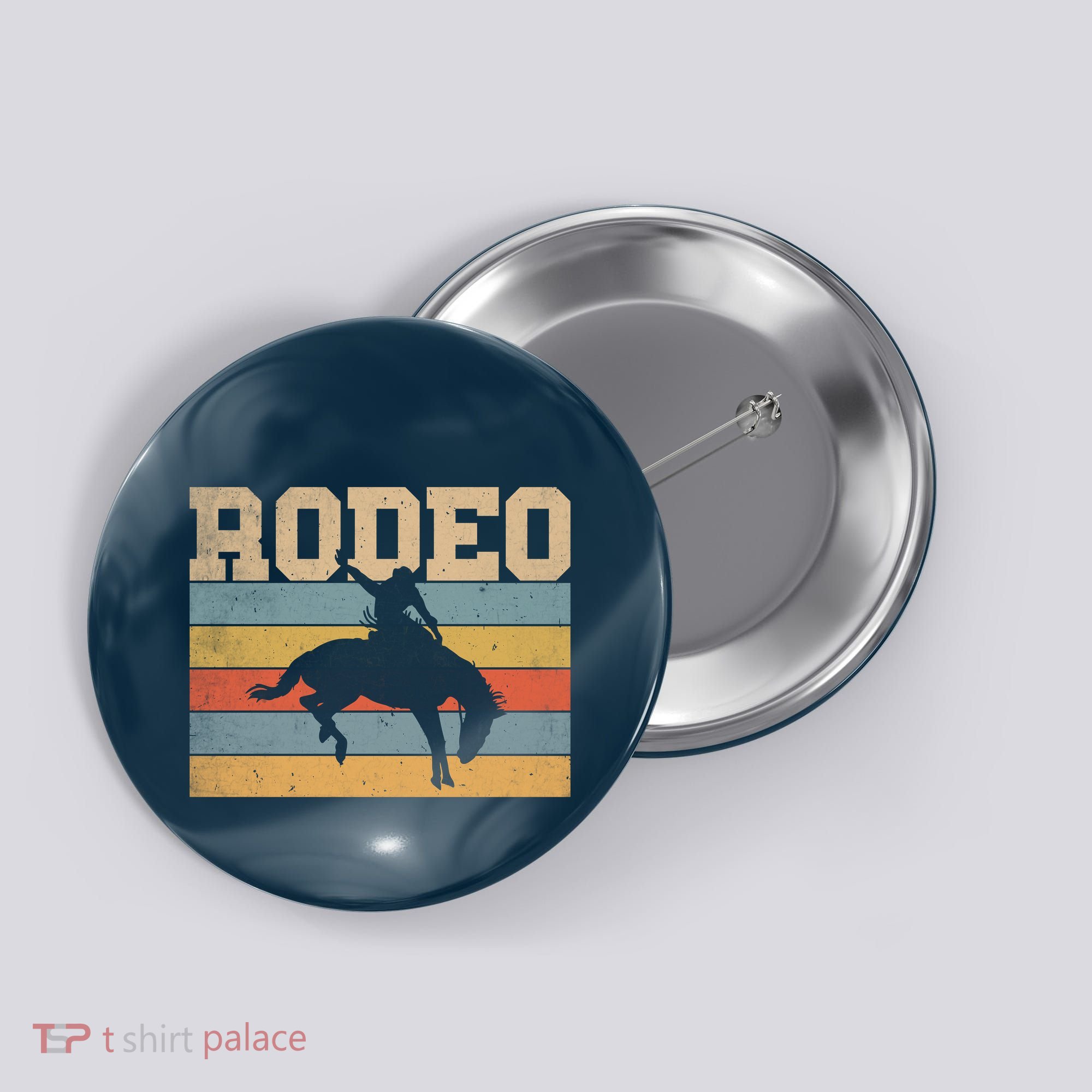 Rodeo Vintage Retro Button