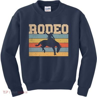 Rodeo Vintage Retro Kids Sweatshirt