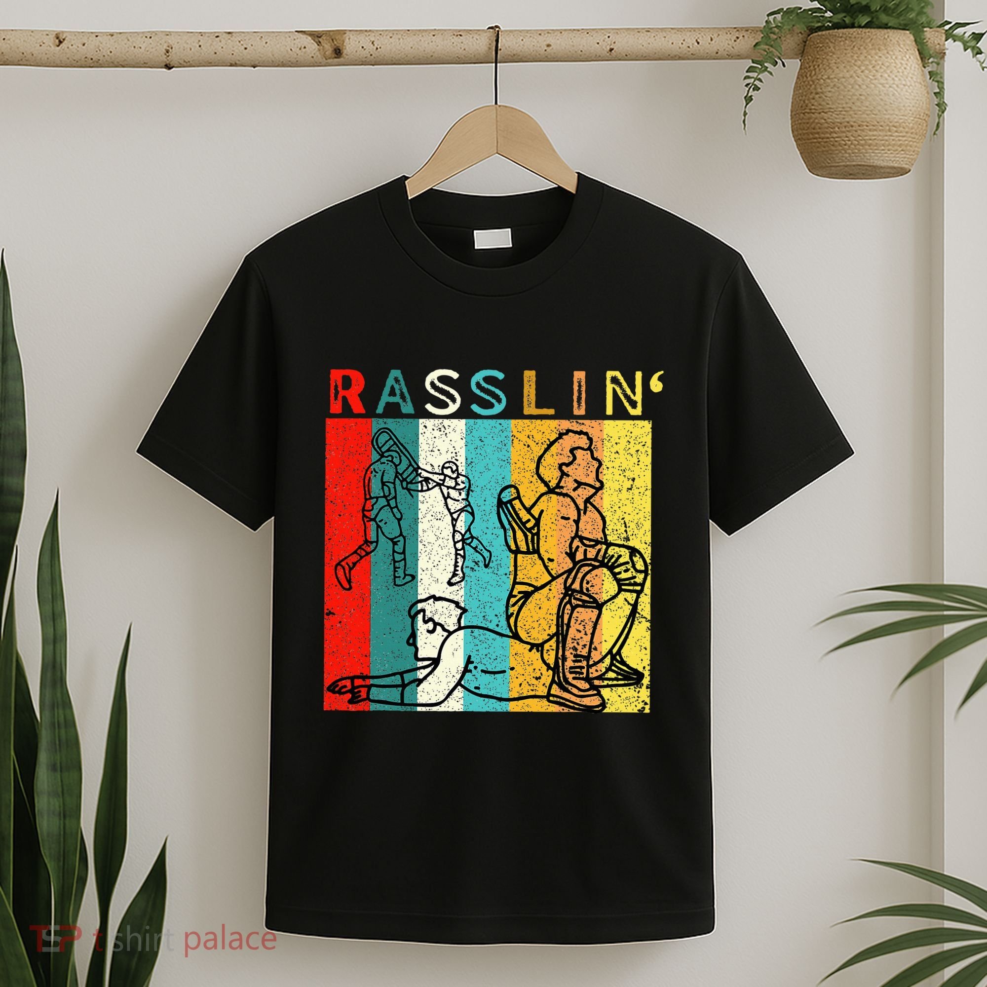 Retro Vintage Rasslin Pro Wrestling Fan T-Shirt
