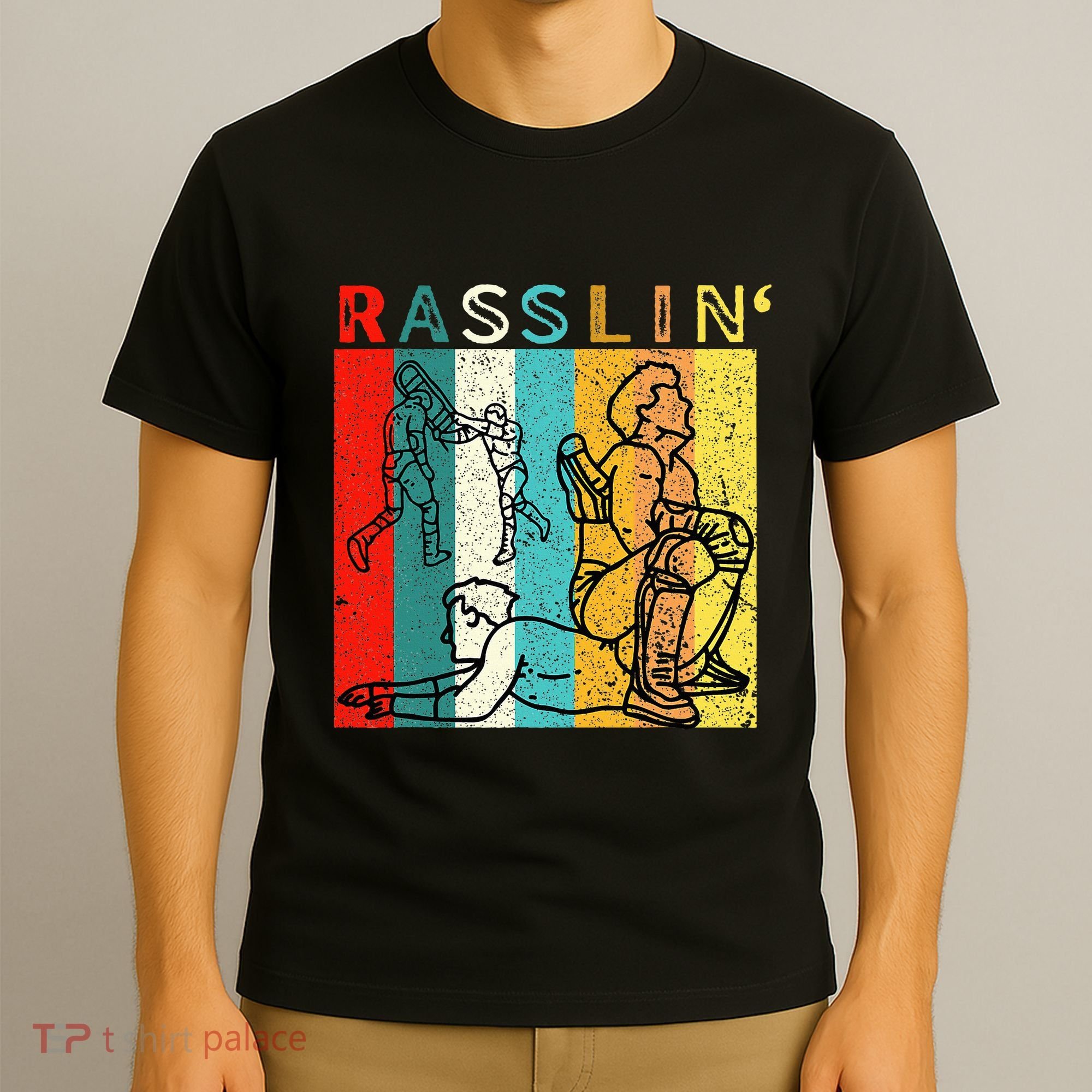 Retro Vintage Rasslin Pro Wrestling Fan T-Shirt