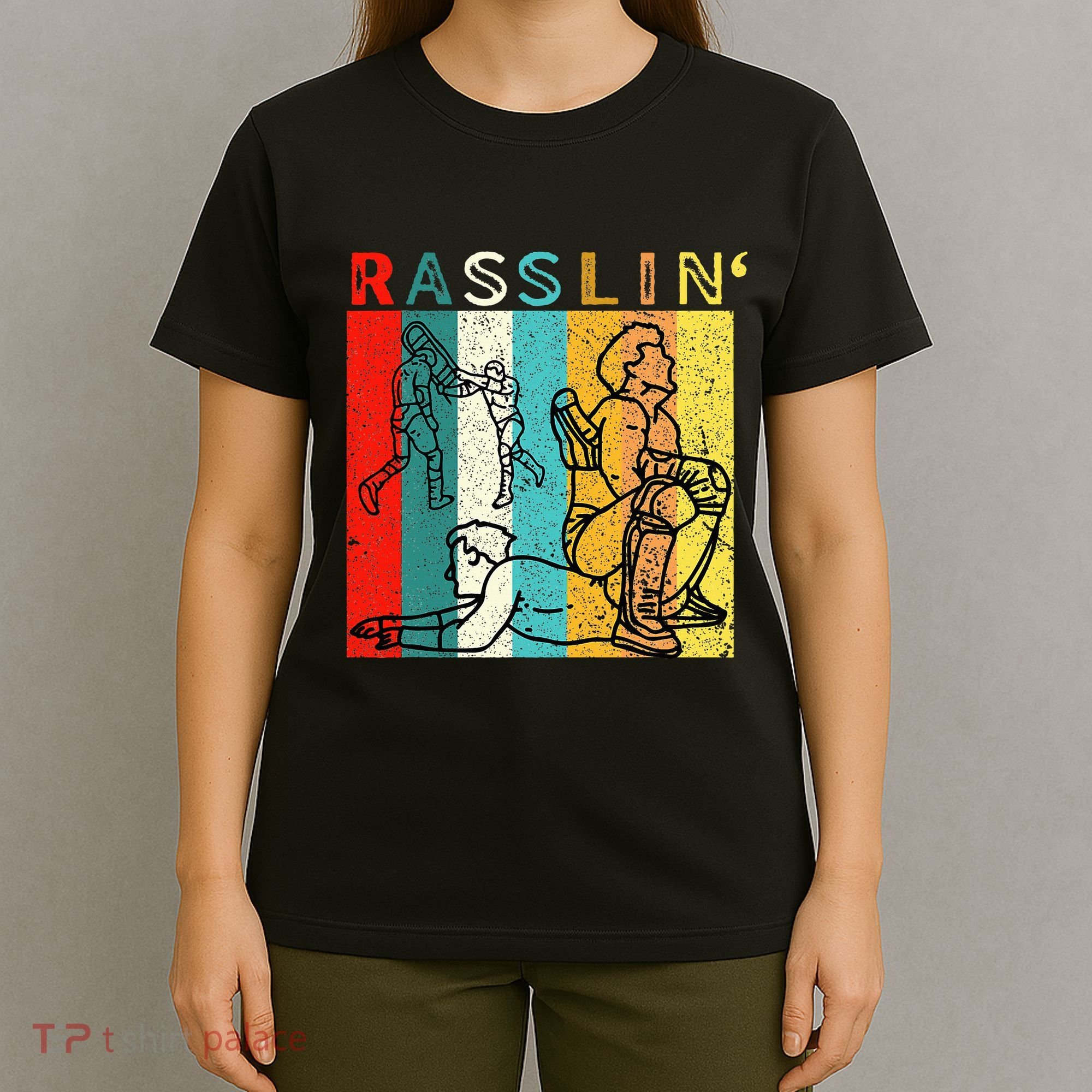 Retro Vintage Rasslin Pro Wrestling Fan T-Shirt