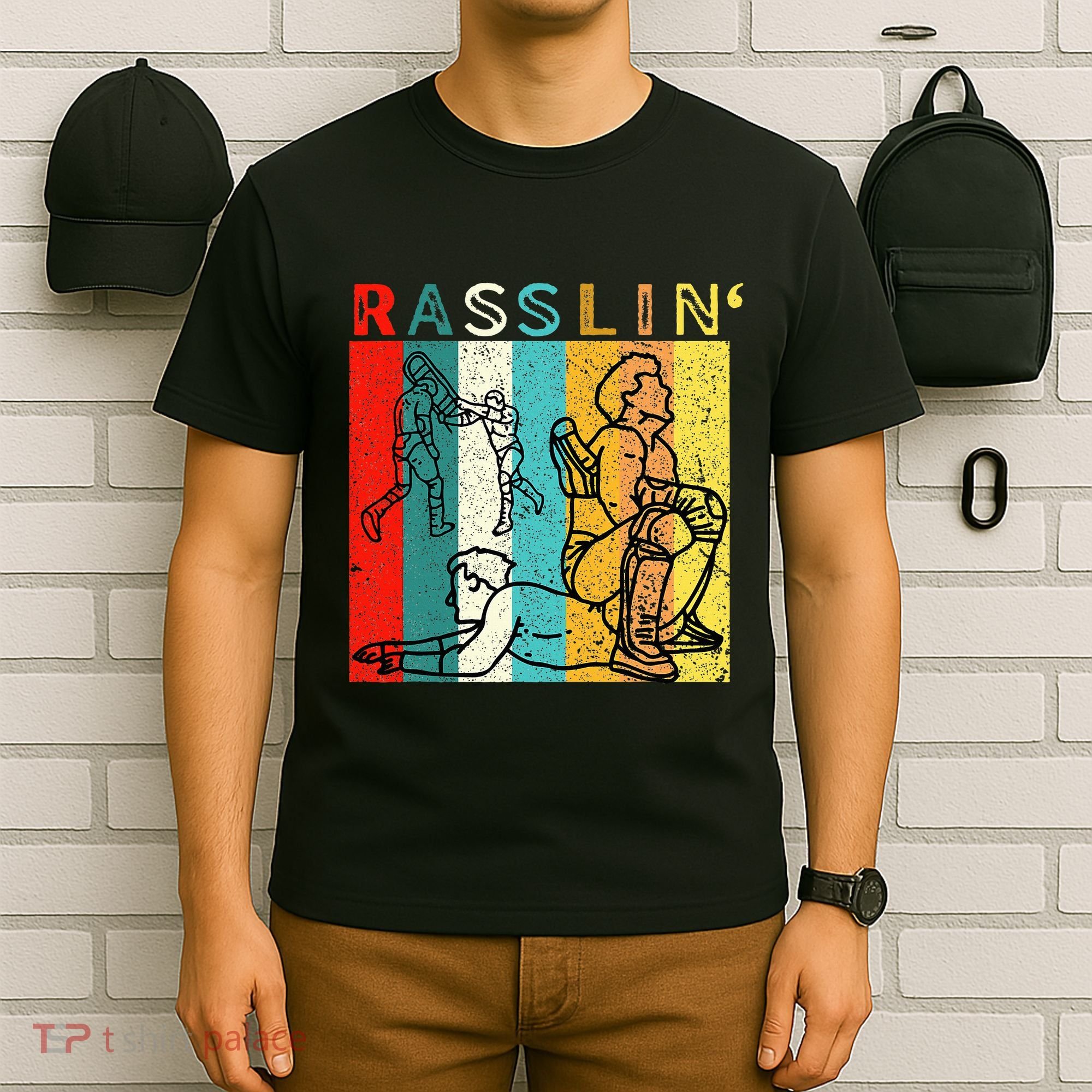 Retro Vintage Rasslin Pro Wrestling Fan T-Shirt