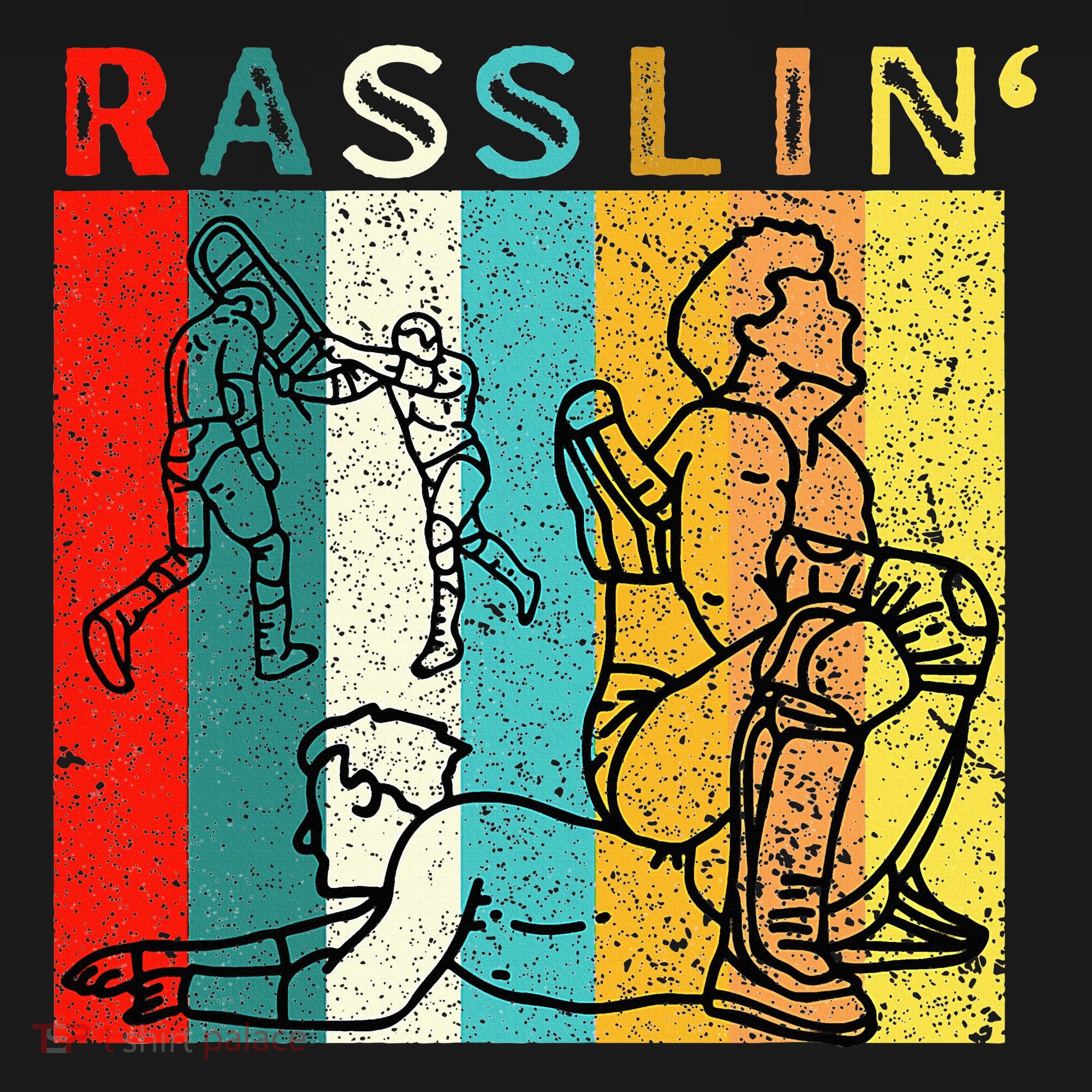 Retro Vintage Rasslin Pro Wrestling Fan T-Shirt