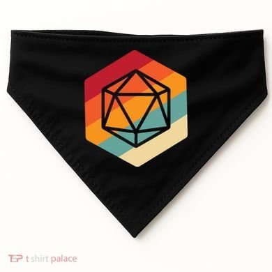 Retro Vintage Role Playing Game Boardgame Dice USA-Made Doggie Bandana