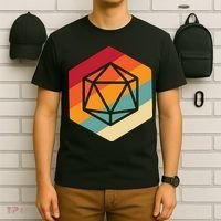 Retro Vintage Role Playing Game Boardgame Dice T-Shirt thumb 6