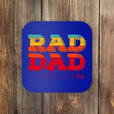 Retro Vintage Rad Dad Funny Gift Coaster