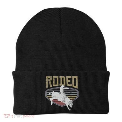 Rodeo Vintage Retro Style Bull Riding Gift Cute Gift Beanie