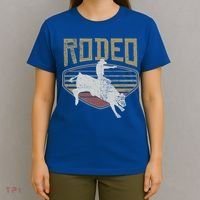 Rodeo Vintage Retro Style Bull Riding Gift Cute Gift T-Shirt thumb 4