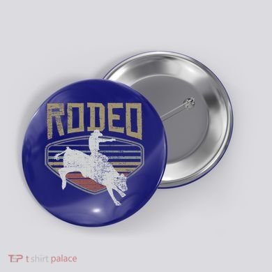 Rodeo Vintage Retro Style Bull Riding Gift Cute Gift Button